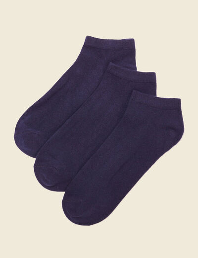 Lot 3 paires chaussettes bleu marine homme