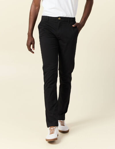 Pantalon chino longueur 32 noir homme