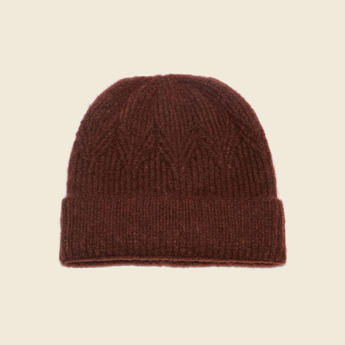 Bonnet marron cognac femme