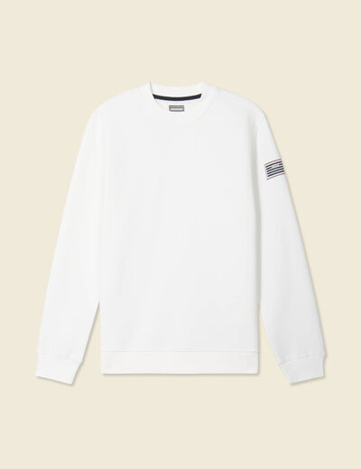 Sweat manches longues ecru homme