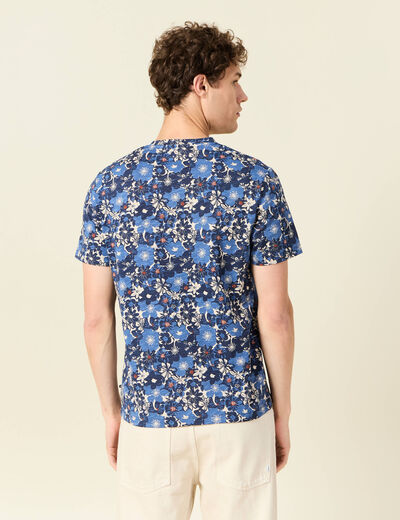T-shirt manches courtes bleu foncé homme
