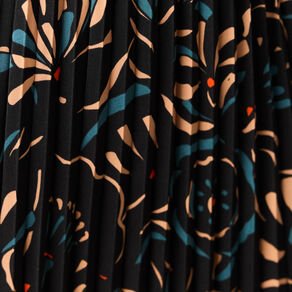 jupe midi evasee plissee noir femme Jupe midi évasée plissée noir femme