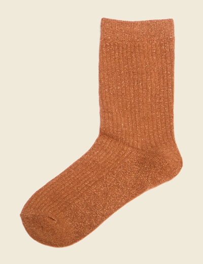 Chaussettes terracotta femme