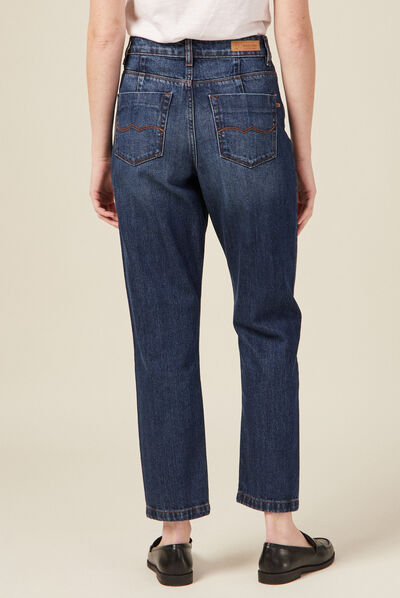 Jeans straight denim brut femme