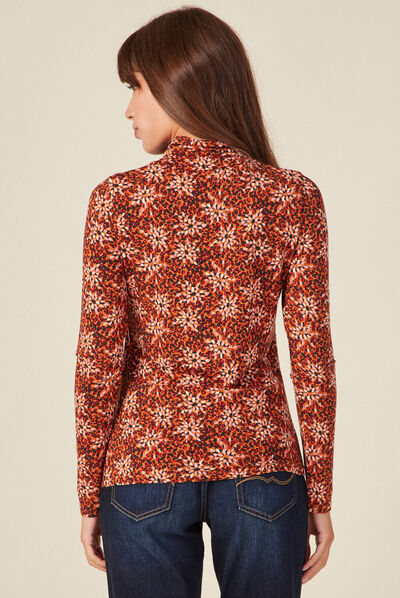 T-shirt manches longues camel femme