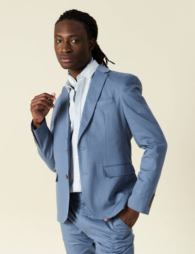 Veste blazer cintré bleu foncé homme