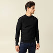 Pull col rond manches longues noir homme