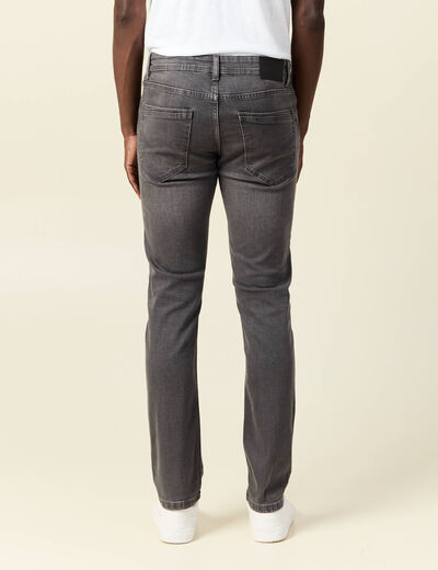 Jeans slim éco-responsable denim gris homme
