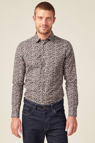 Chemise éco-responsable bleu marine homme