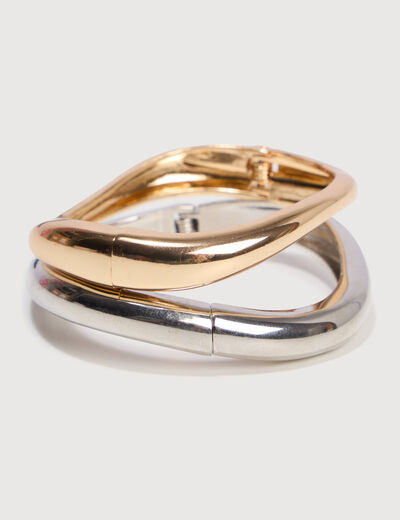 Lot de 2 bracelets couleur or femme