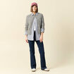 Jeans bootcut denim brut femme
