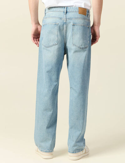 Jeans large 5 poches denim dirty homme