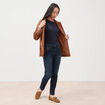 Jeans slim 7/8&egrave;me denim brut femme