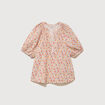 Blouse droite en coton manches courtes orange fonc&eacute; femme