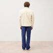 Veste sherpa col montant manches longues ecru homme