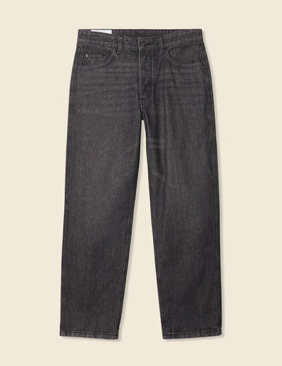 Jeans relax 5 poches denim snow noir homme