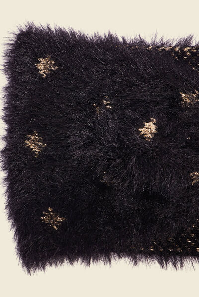 Bandeau fils métallisés noir femme