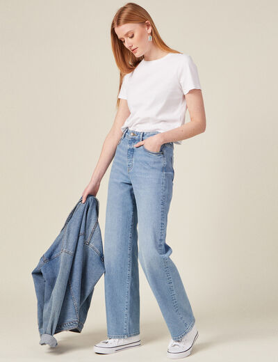T-shirt manches courtes blanc femme