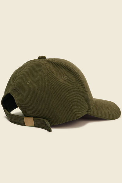 Casquette velours côtelé beige homme