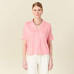 Chemise manches courtes rose femme