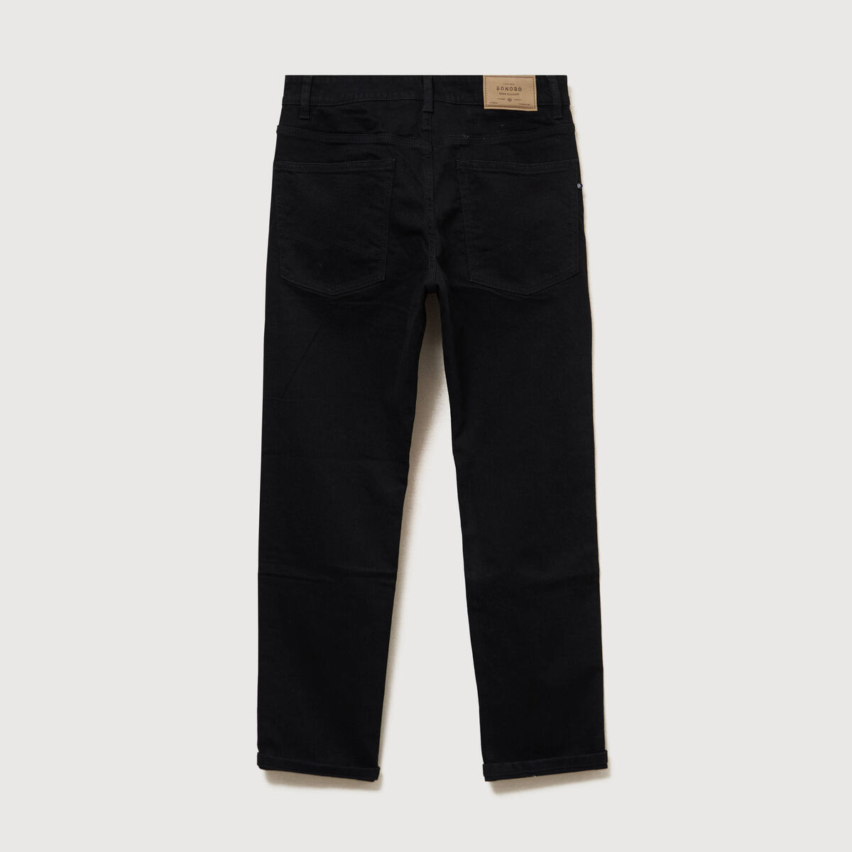 Jeans straight longueur 32 denim noir homme