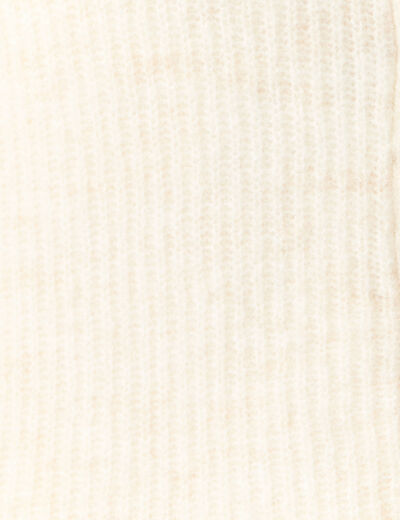 Gilet manches longues creme femme