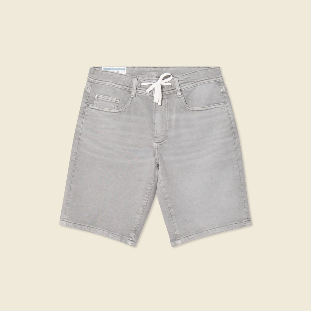 Bermuda éco-responsable denim gris homme