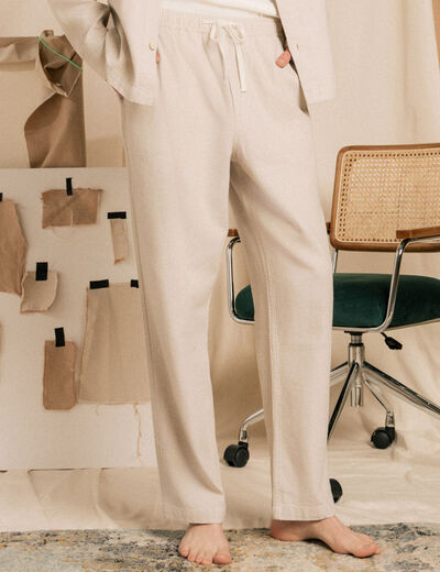 Pantalon chino gris homme