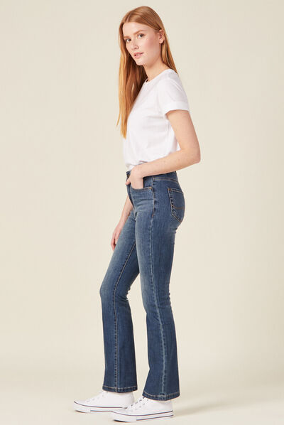 Jeans bootcut denim stone femme