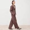Veste blazer manches longues marron chocolat femme