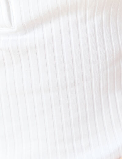 D&eacute;bardeur sans manches blanc femme