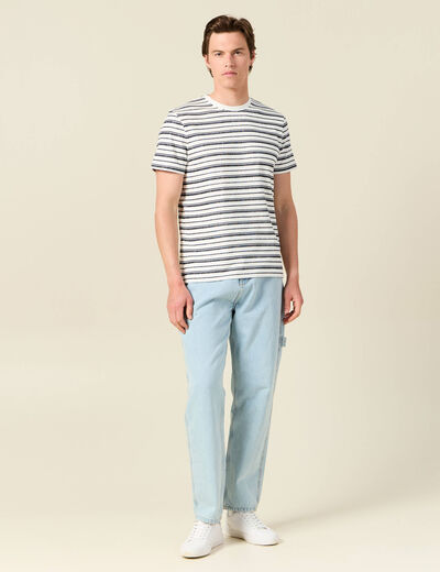 T-shirt manches courtes ecru homme