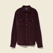 Chemise col classique manches longues bordeaux homme
