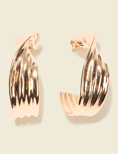 Boucles d'oreilles créoles couleur or femme