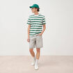 T-shirt ample en coton col rond ecru homme