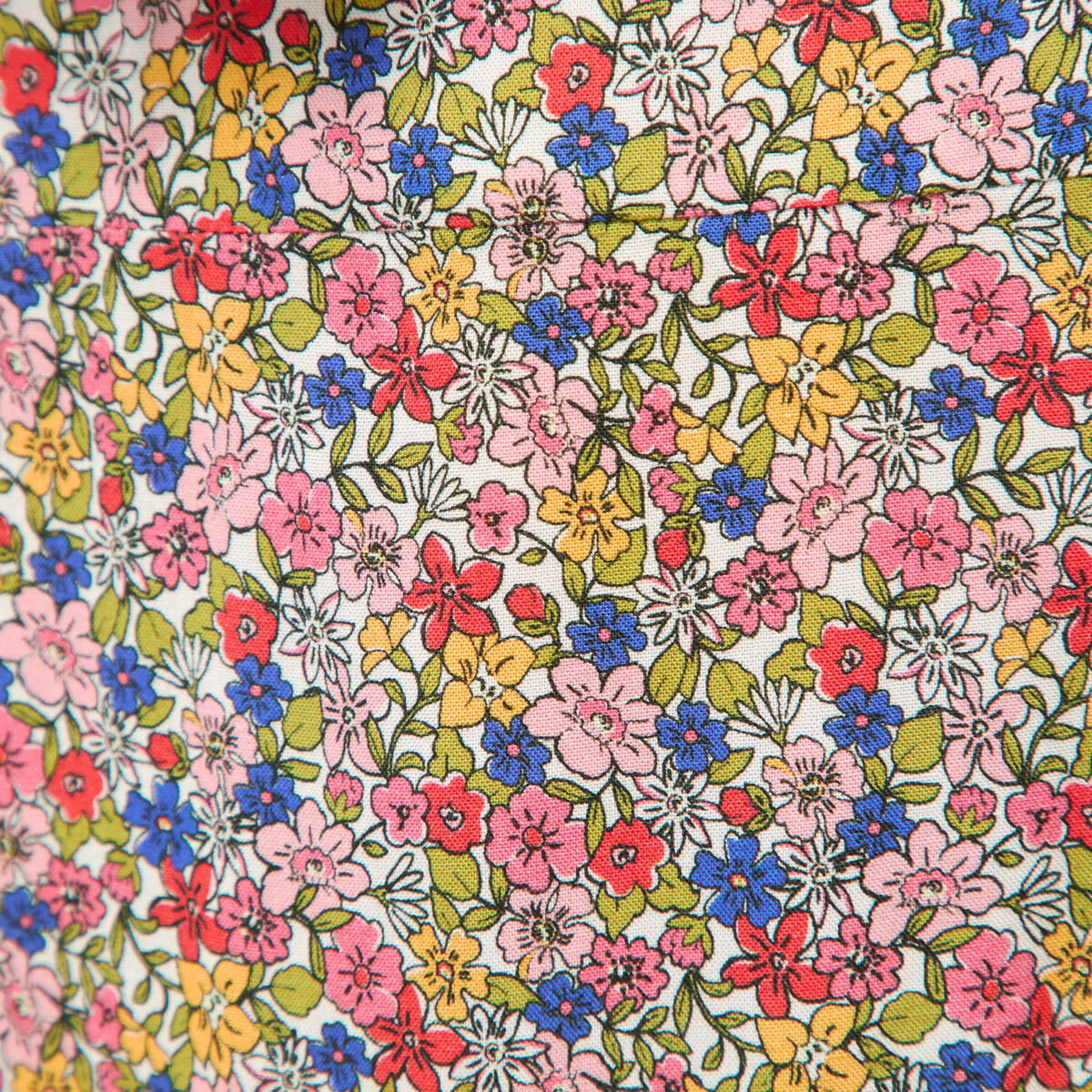 Robe manches courtes col montant multicolore femme