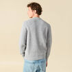 Pull manches longues bleu gris homme