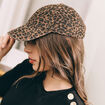 Casquette en coton marron foncé femme