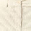 Pantalon large taille haute en velours creme femme