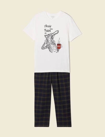 Pyjama éco-responsable ecru homme
