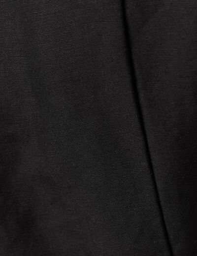 Combinaison pantalon ceinturée noir femme