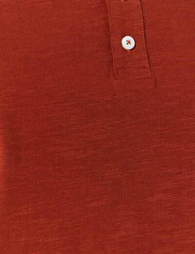 T-shirt éco-responsable marron cognac homme