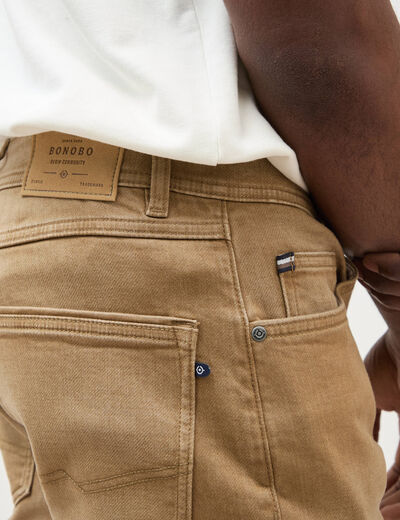 Jeans straight homme used L34 camel homme