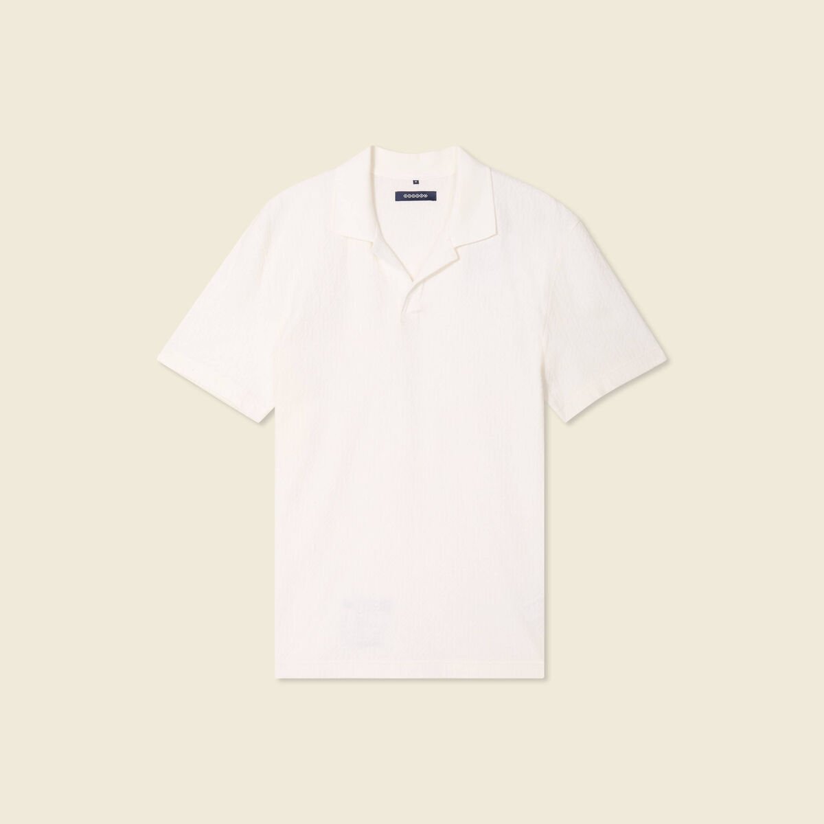 Polo manches courtes ecru homme