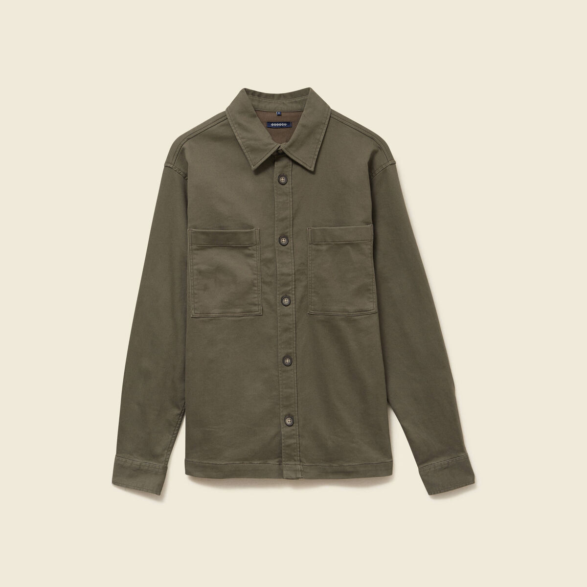 Surchemise manches longues taupe homme