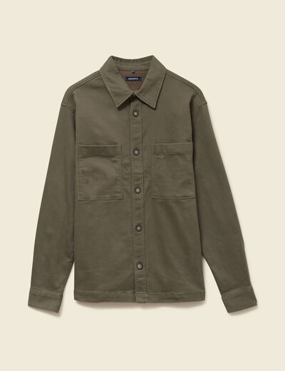 Surchemise manches longues taupe homme