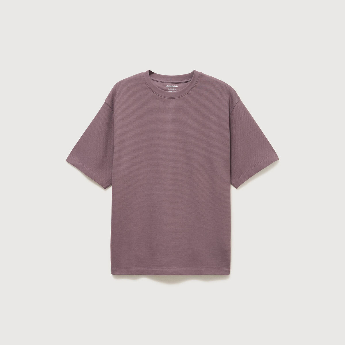 T-shirt ras de cou manches courtes mauve homme