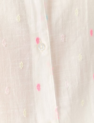 Chemise manches courtes multicolore femme