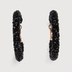 Boucles d'oreilles cr&eacute;oles noir femme