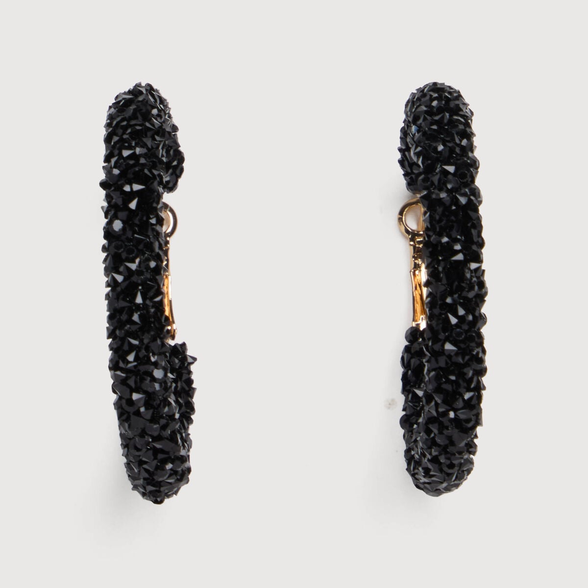 Boucles d'oreilles cr&eacute;oles noir femme